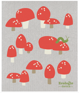 Totally Toadstools Swedish Sponge Cloth