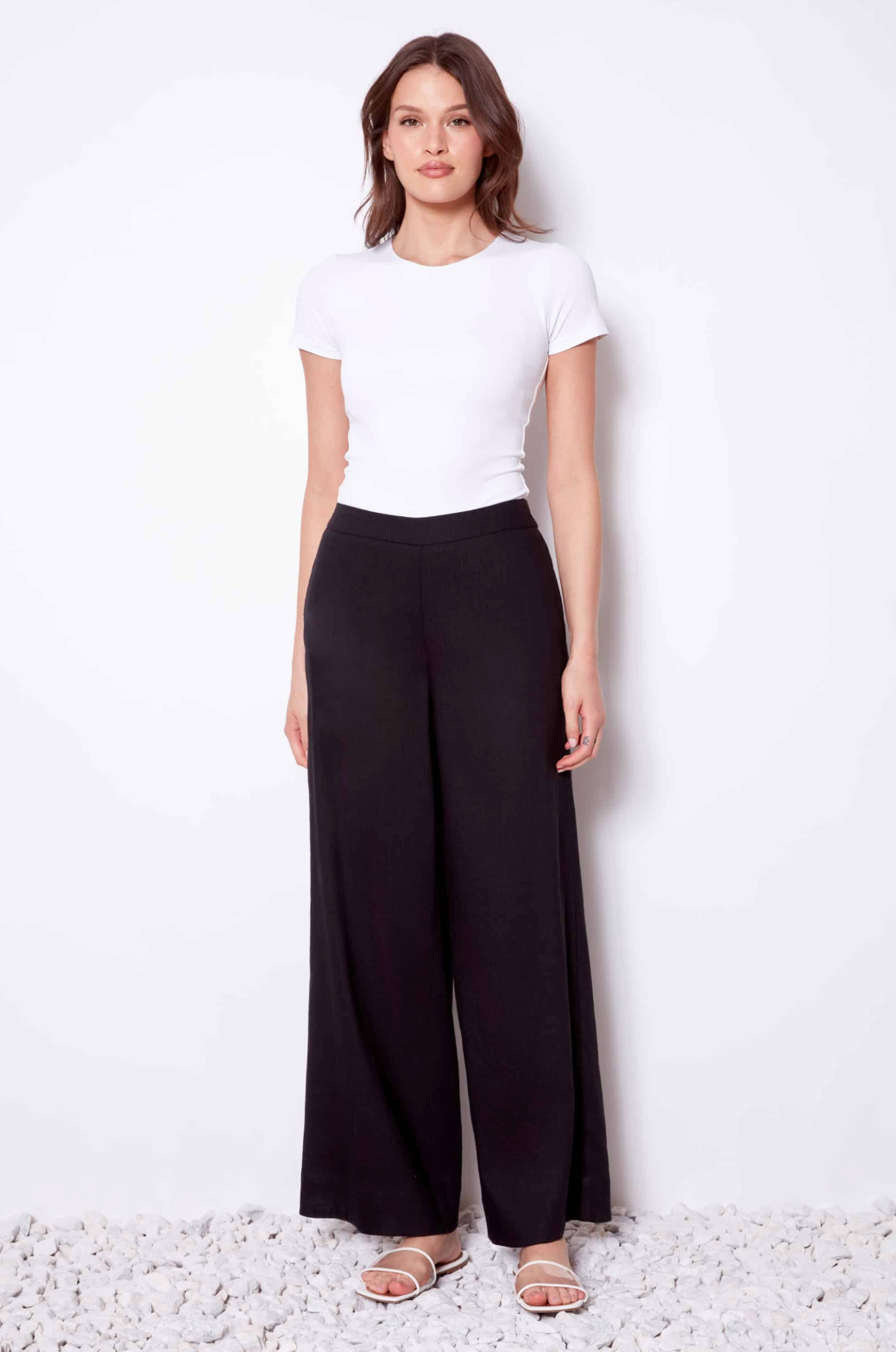 UP! 68419 Linen Wide-Leg Pant SS25