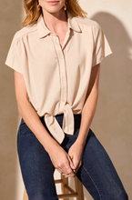 Load image into Gallery viewer, Tribal 20840 Button-Up, Tie-Front Blouse SS25
