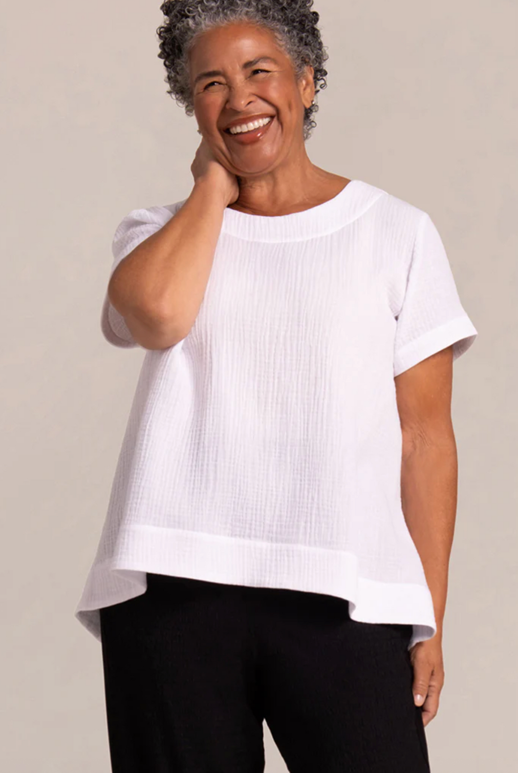 Sympli C822388-0 Breeze Button Back Top SS25
