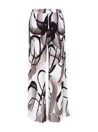 Dolcezza - Black and White Printed Pant (wide leg) - 23731