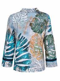 Dolcezza - Tropical Blue Print Jacket - 23650