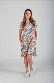 Pure - Short Dress Blue Print - 525-4565
