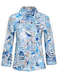 Dolcezza - Sand/Sea Print Jacket - 23679