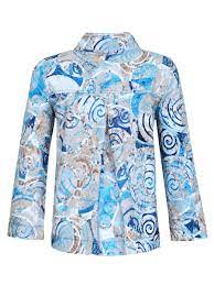 Dolcezza - Sand/Sea Print Jacket - 23679