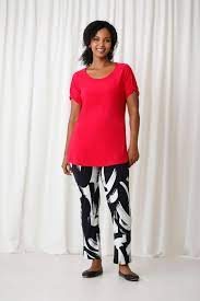 Sympli - Twist Sleeve Tunic, Short Sleeve - 23185-1