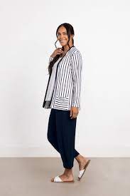 Sympli Stripe Everyday Cardigan