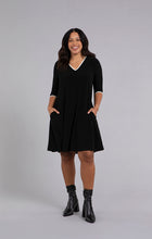 Load image into Gallery viewer, Sympli 28154CB Tipped Reversible Trapeze Dress 3/4 Sleeve FW23
