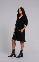 Load image into Gallery viewer, Sympli 28154CB Tipped Reversible Trapeze Dress 3/4 Sleeve FW23
