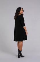 Load image into Gallery viewer, Sympli 28154CB Tipped Reversible Trapeze Dress 3/4 Sleeve FW23
