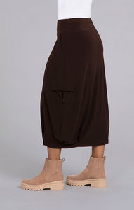 Sympli 2682V Safari Skirt with Faux Leather FW23