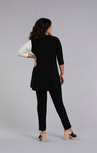 Sympli 23201CB Colour Block Patch Pocket Tunic 3/4 Sleeve FW23