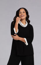 Load image into Gallery viewer, Sympli 22282CB Colour Block Raglan Sleeve Cowl Neck Top FW23
