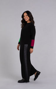 Sympli 22279CB Color Block Sleeve Nu Cinch Top FW23