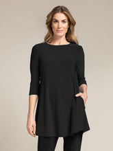 Load image into Gallery viewer, Trapeze Tunic, 3/4 Sleeve - Elegant Steps
