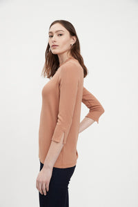FDJ - 1361161 - 3/4 Sleeve Mock Neck Top
