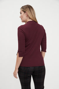 FDJ - 1361161 - 3/4 Sleeve Mock Neck Top