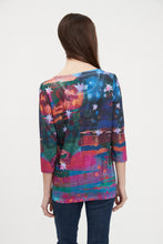 Load image into Gallery viewer, FDJ - 1663451 - Printed Scoop Neck 3/4 Sleeve Top

