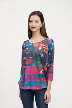 Load image into Gallery viewer, FDJ - 1663451 - Printed Scoop Neck 3/4 Sleeve Top
