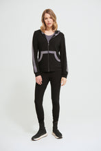 Load image into Gallery viewer, Joseph Ribkoff - 213893 - Zip-up Hoodie with Glitter Trim
