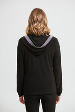 Load image into Gallery viewer, Joseph Ribkoff - 213893 - Zip-up Hoodie with Glitter Trim

