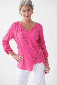 Joseph Ribkoff - 3/4 Sleeve V-Neck Side Tie Top - 222123