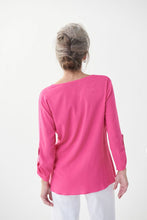 Load image into Gallery viewer, Joseph Ribkoff - 3/4 Sleeve V-Neck Side Tie Top - 222123
