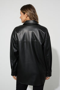 Joseph Ribkoff - 223917 - Leatherette Shirt Jacket