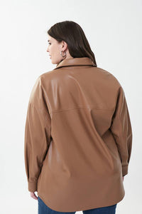 Joseph Ribkoff - 223917 - Leatherette Shirt Jacket