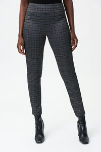 Joseph Ribkoff - 224091 - Slim Leg Plaid Pants