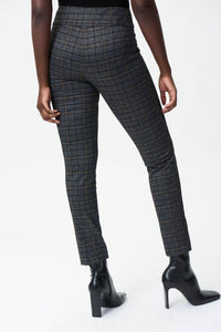Joseph Ribkoff - 224091 - Slim Leg Plaid Pants