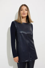 Load image into Gallery viewer, Joseph Ribkoff - 224158 - Faux Leather Tunic
