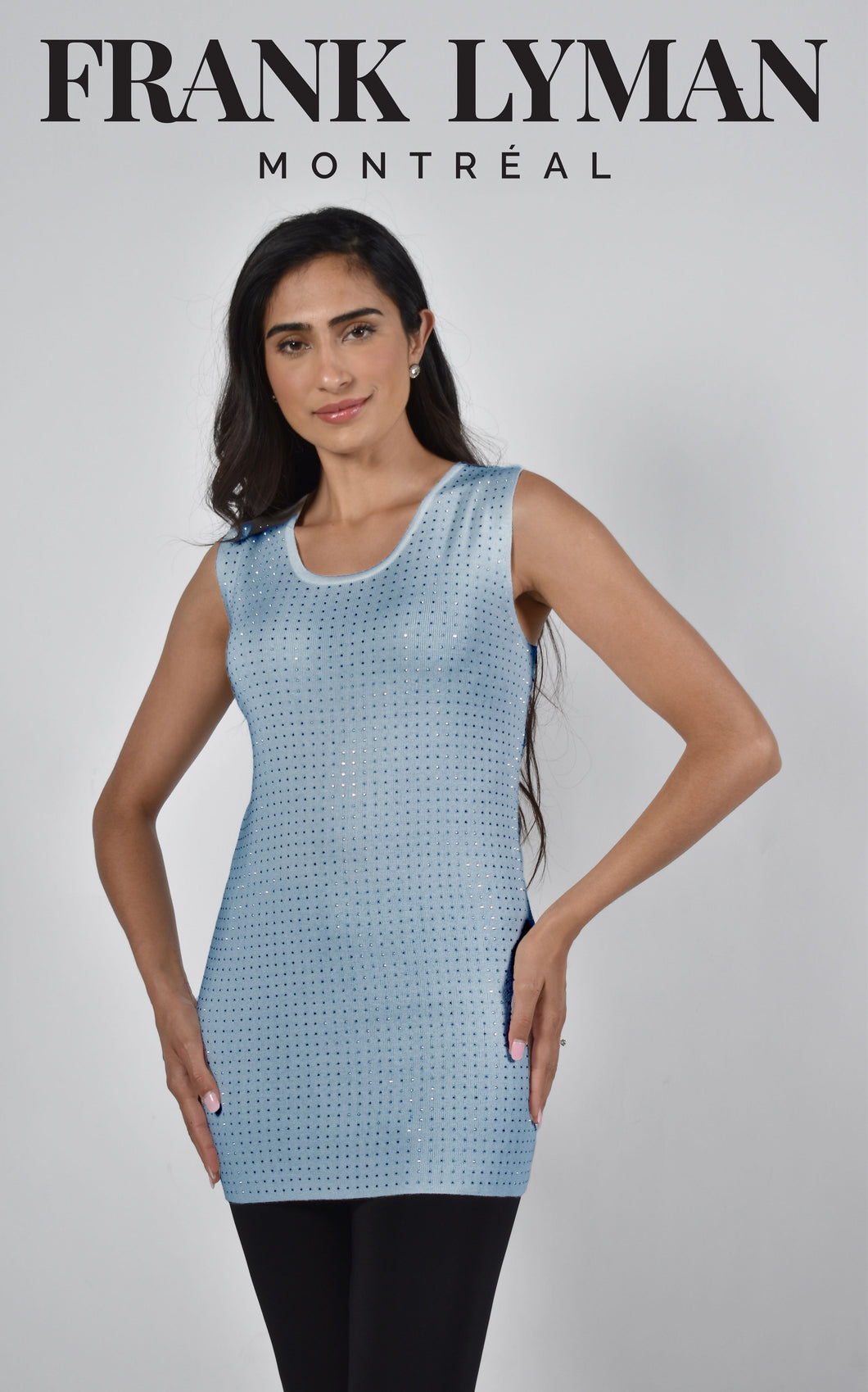 Frank Lyman - Sequin Front Sweater Tank - 226104U