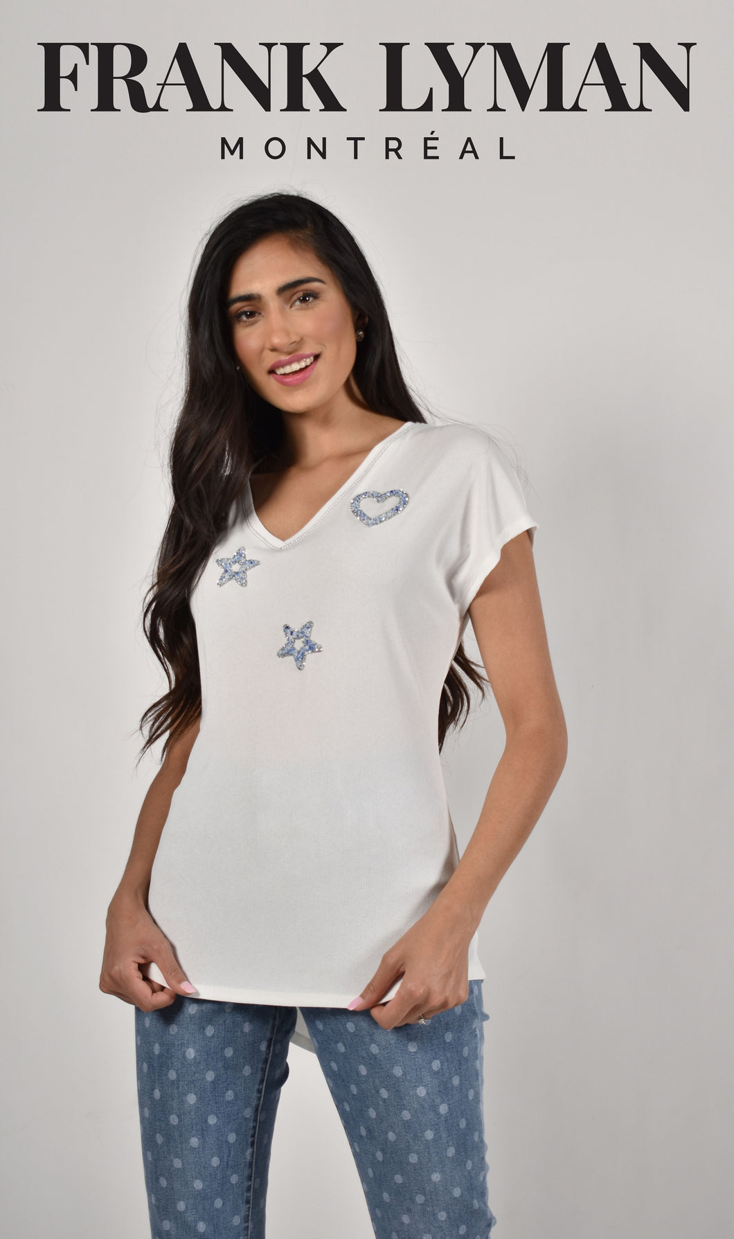 Frank Lyman - T-Shirt with Hearts and Stars - 226310