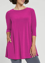 Load image into Gallery viewer, Trapeze Tunic, 3/4 Sleeve - Elegant Steps
