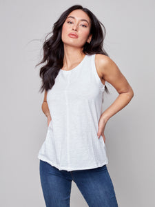 Charlie B - Organic Cotton Slub Sleeveless Knit Top - C1313RPK