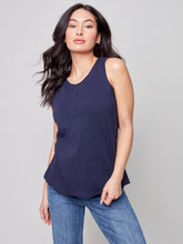 Load image into Gallery viewer, Charlie B - Organic Cotton Slub Sleeveless Knit Top - C1313RPK
