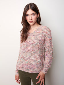 Charlie B - C2344 - Space-Dye Sweater