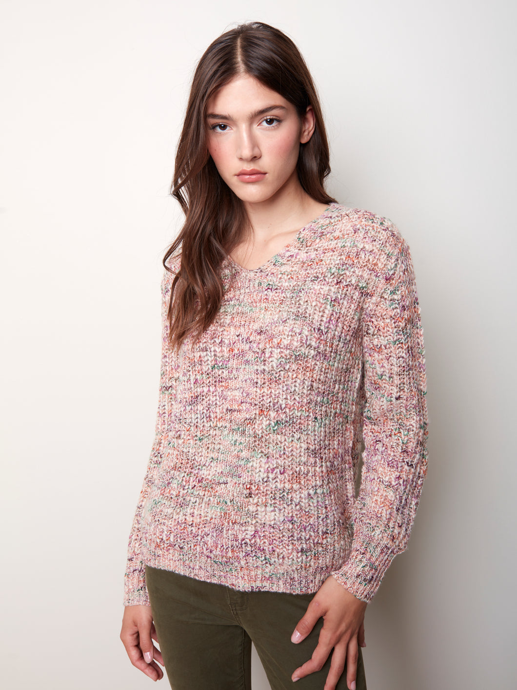 Charlie B - C2344 - Space-Dye Sweater