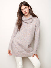 Load image into Gallery viewer, Charlie B - C2431 - Ombre Cowl Neck Sweater with Pockets
