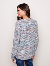 Load image into Gallery viewer, Charlie B - C2478 - Space Dye V-Neck Sweater
