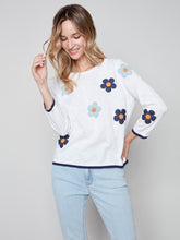 Load image into Gallery viewer, Charlie B - Daisies Patch Sweater - C2501
