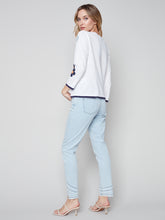 Load image into Gallery viewer, Charlie B - Daisies Patch Sweater - C2501
