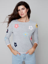 Load image into Gallery viewer, Charlie B - Daisies Patch Sweater - C2501
