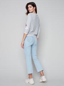 Charlie B - Daisies Patch Sweater - C2501