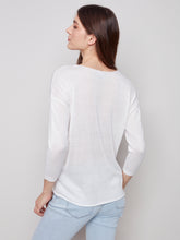 Load image into Gallery viewer, Charlie B - Foil Print Love You Sweater - C2506S
