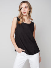 Load image into Gallery viewer, Charlie B - Side Buttons Linen Top - C4425R
