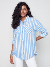 Load image into Gallery viewer, Charlie B - Button-Down Tunic Blouse - C4444R

