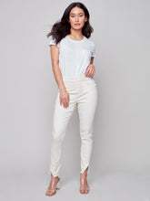 Load image into Gallery viewer, Charlie B - Pull-On Frayed Hem Twill Pant - C5409
