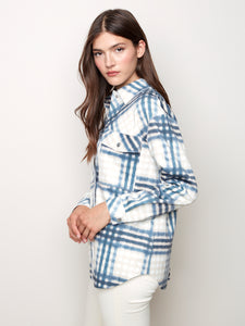 Charlie B - C6217 - Plaid Scuba Shirt Jacket